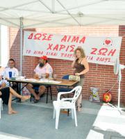 Φωτορεπορτάζ από την αιμοδοσία της ΛΕΜΕ και του συλλόγου Αιμοδοτών.