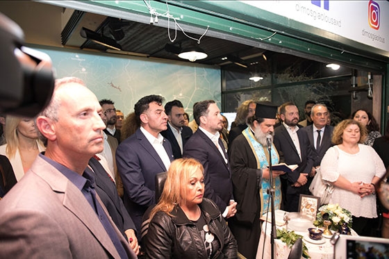Στιγμιότυπο από τα εγκαίνια του εκλογικού κέντρο της παράταξης