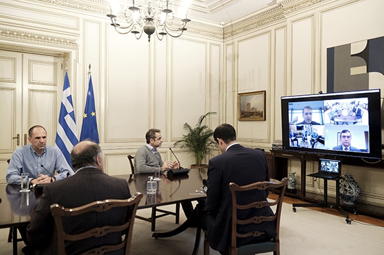 Στιγμιότυπο από τη σύσκεψη νωρίτερα σήμερα