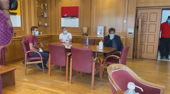 Στιγμιότυπο από την σημερινή συνάντηση με τον δήμαρχο Αλεξανδρούπολης
