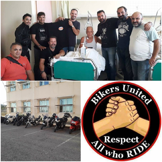 Οι Αλεξανδρουπολίτες μοτοσικλετιστές βρέθηκαν δίπλα στον άτυχο Βούλγαρο και του ευχήθηκαν γρήγορη ανάρρωση και αποκατάσταση.