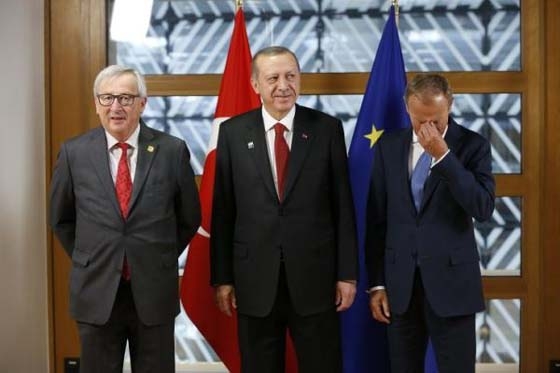 Ζαν-Κλοντ Γιούνκερ, Ρετζέπ Ταγίπ Ερντογάν, Ντόναλντ Τουσκ